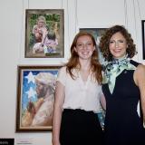 Congresswoman Julia Letlow with Madison DiCarlo's piece "Summer Strawberries"